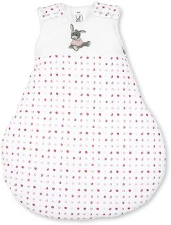 Sterntaler Schlafsack für Babys, Reißverschluss und Knöpfe, Größe: 62/68, Emmi Girl, Weiß/Rosa