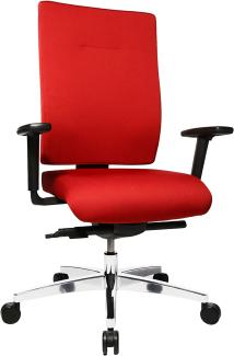 Topstar Sitness 70 komfort Bürostuhl, Schreibtischstuhl, Sitzneige- und Sitztiefenverstellung (inkl. höhenverstellbare Armlehnen) Stoffbezug rot