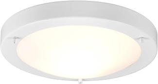 LED Bad Deckenleuchten in Weiß mit Glas Opal Weiß Ø 31,5cm - Badlampen