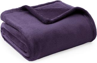 BEDSURE Kuscheldecke Flauschig Decke Fleecedecke - Wohndecke Warm Winter Weich, Sofadecke Kleine, Decke Couch Blanket, Kuscheldecke Kinder, Wohn- & Kuscheldecken 130x150cm, Sofa überwurfdecke Violett