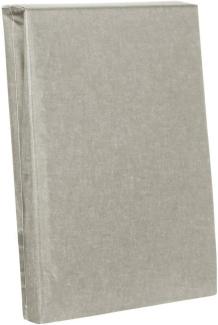 Traumschlaf Melange Biber Spannbetttuch | 140x200 cm | grau