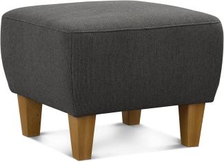 CAVADORE Hocker Ben / Moderner, vielseitiger Armlehnensessel / Passender Sessel separat erhältlich / 52 x 46 x 52 / Mehrfarbiger Strukturstoff, Rot-Braun