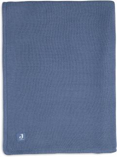 Jollein Basic Knit Bettdecke 75 x 100 cm Jeans Blue Blau