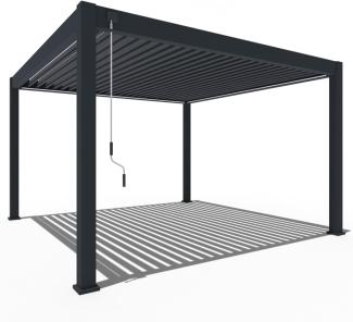 Weide Deluxe Plus Pergola | Aluminium Lamellendach | 4 x 4 M | anthrazit | Pavillon freistehend