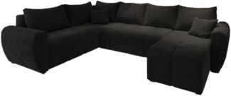 Sofa mit Schlaffunktion in U-Form MOLISA 2, 303x82x208, Cosmic 10, Rechts
