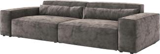 Big-Sofa Sirpio XL 270x130 cm Mikrofaser Khakibraun