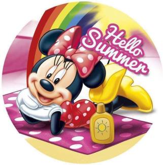 strandhandtuch Minnie Mouse 120 cm Polyester rosa