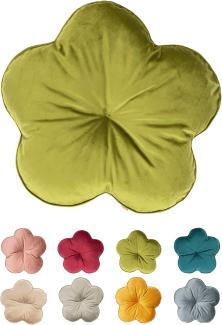 Blumen-Kissen mai-grün beties "Samt&Sonders
