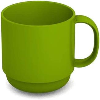 Ornamin Becher 220 ml grün (Modell 508) - Mehrweg-Becher Kunststoff, Kaffeebecher, Henkelbecher