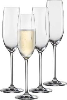 Schott Zwiesel Sektglas 4er Set Vinos, mit Moussierpunkt, Champagnerglas, Glas, 238 ml, 130010