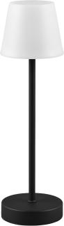 Akku Aussen Tischleuchte schwarz LED MARTINEZ Lampe USB Touch Dimmer ca. 39 cm