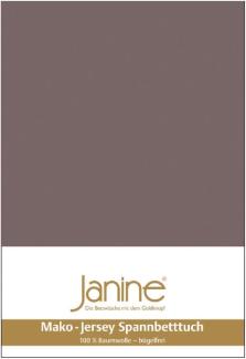 Janine Mako Jersey Spannbetttuch Bettlaken 90 x 190 cm - 100 x 200 cm OVP 5007 47 cappuccino