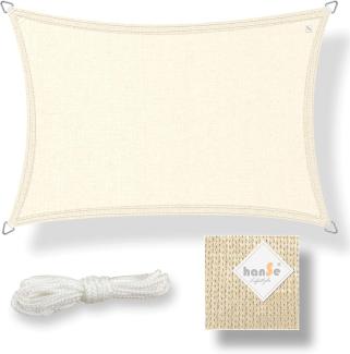 hanSe® Marken Sonnensegel Rechteck 3x4 m Creme