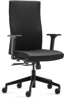 Trend Office Strike Plus Comfort SK 9248 Bürodrehstuhl, Bürostuhl, Chefsessel, schwarz, Vollpolster Rückenlehne, integrierte Lumbalstütze, Neu von Dauphin
