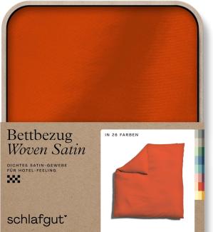 Schlafgut Woven Satin Bettwäsche | Bettbezug einzeln 200x200 cm | red-mid