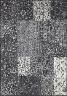 Kurzflor Teppich Kirie Grau Creme 120x170 cm