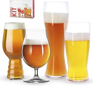 Spiegelau & Nachtmann 4-teiliges Bier-Verkostungs-Glas-Set, Kristallglas, 4991695, Tasting-Kit, Beer Classics