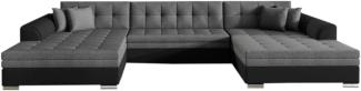 Ausziehbares Sofa ALABAMA, U-Form, 355x80x165, sawana 05/soft 11
