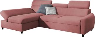 99rooms Litos Ecksofa Velours ESITO Rosa Links mit