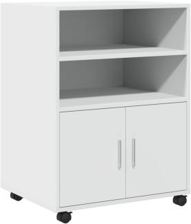 Rollschrank Braun Eichen-Optik 60X48X81 Cm Holzwerkstoff: Weiß