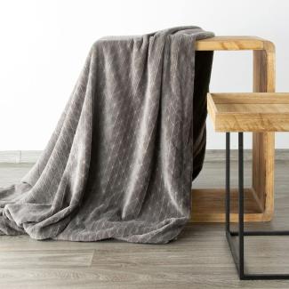 Plaid Cindy, Design91, Warm Kuschelig Gemustert Einfarbig Kuscheldecke Sofadecke TV-Decke