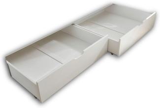 Universal Schubladen-Set für Kinderbetten Kiefer massiv Weiß