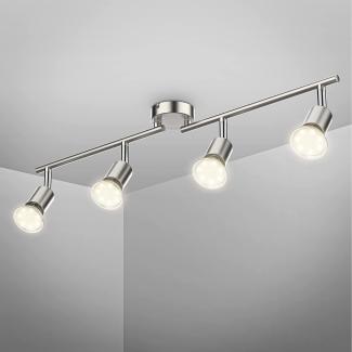 LED Deckenleuchte Wohnzimmer GU10 Metall Lampe Decken-Spot schwenkbar 4-flammig