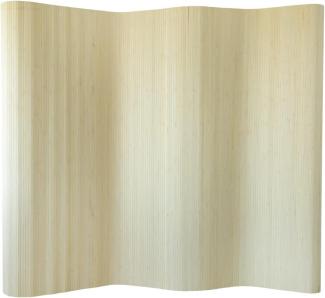 Homestyle4u Paravent Raumteiler, Bambus, natur, 250 x 0,3 x 200 cm (BxTxH)