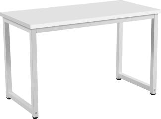 SVITA UNI Schreibtisch Schminktisch Bürotisch Computertisch Metall-Beine Weiß