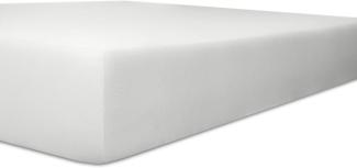 Kneer Single-Jersey Spannbetttuch für Matratzen bis 20 cm Höhe Qualität 60 Farbe weiß 180 cm x 200 cm