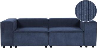 2-Sitzer Sofa Cord dunkelblau APRICA