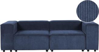 2-Sitzer Sofa Cord dunkelblau APRICA