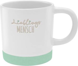 GRUSS & CO Tasse mit Gravur "Mensch" | Steinzeug, 40 cl, mehrfarbig | Geschenk Freunde, Geburtstag | 48429