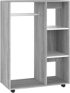 Kleiderschrank, Holzwerkstoff, Grau Sonoma, 80x40x110 cm