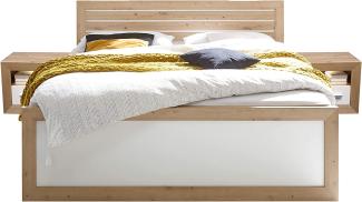 Bettanlage Doppelbett Ehebett inkl. Nachtkommoden 180 x 200 cm FERNANDO Artisan Eiche Nb. / Weiß