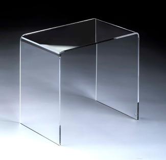 Beistelltisch, Acryl-Glas, transparent, 44 x 29,5 x 42,5 cm
