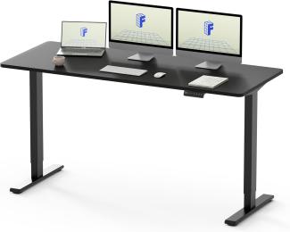 Flexispot E1 Elektrisch Höhenverstellbarer Schreibtisch mit Tischplatte 2-Fach-Teleskop, mit Memory-Steuerung(160 x 80 cm, schwarz+weiß)