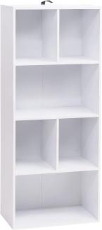 Bücherregal mit 6 Fächern Modell Kuep weiß