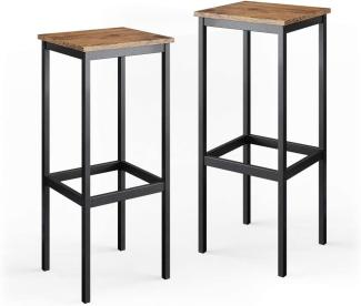 Vicco Barhocker Barstühle 2er Set Küchenstühle mit Fußstütze für Bartisch Küche Fyrk