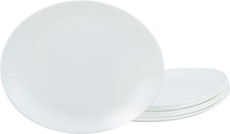 CreaTable 23793 Italian Party Schnitzelteller, Opalglas, 30 x 26 cm, weiß, 6-teilig (1 Set)