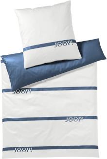 JOOP Bettwäsche Logo Stripes aqua | Kissenbezug einzeln 80x80 cm