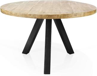 Möbel-Eins ZANTA Esstisch, Platte: 5 cm, Material Massivholz, Mangoholz 120 cm