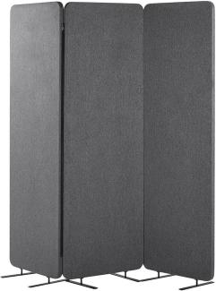 Akustik Raumteiler 3-teilig grau 184 x 184 cm STANDI