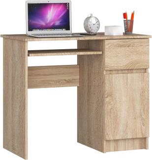 Schreibtisch Piksel, Tastaturablage, 1 Schublade und 1 Fach mit Tür, Links- oder rechtsseitig, B90 x H77 x T50 cm, 30 kg