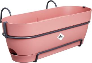 elho Vibia Campana Balkonkasten Allin1 50 mit Wasserreservoir - Übertopf für Balkon - 100% recyceltem Plastik - Ø 50. 4 x H 17. 7 cm - Rosa/Puderrosa