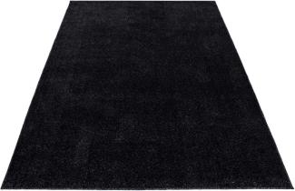 Muratap Basics Teppich Einfarbig Anthrazit - Kurzflor Teppich Läufer Bettvorleger Fußbodenheizung Geeignet Wohnzimmer, Schlafzimmer - Oeko-TEX - Große: 160x230 cm