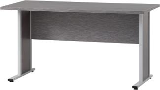 Möbelpartner Manni Schreibtisch, Holzwerkstoff, esche grau Dekor, 140 x 65 x 72,2 cm