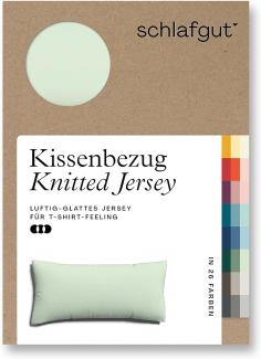 Schlafgut Knitted Jersey Bettwäsche | Kissenbezug einzeln 40x80 cm | green-light