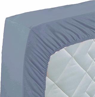 Bauer Jersey Spannbettlaken, 200x200 cm, Fb. 40 taubenblau