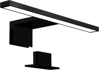 LED Bad Spiegelleuchte Badezimmer Beleuchtung Aufbau IP44 Schminklicht schwarz